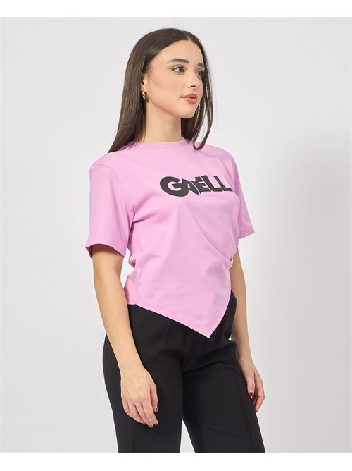 T-shirt donna Gaelle Paris asimmetrica con spacco GAELLE PARIS | GAABW04303RO42